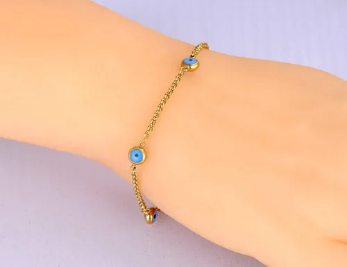 Miniatura 5 de lokaerlry Pulsera de acero inoxidable de moda con cadena simple para mujer, cristal