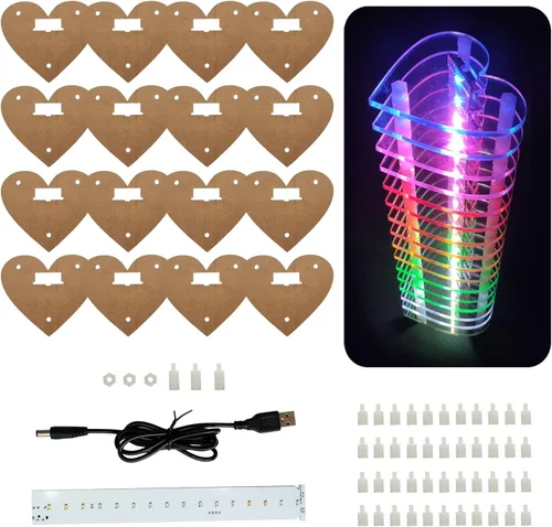 Miniatura 12 de Kits electrónicos de luz de audio LED DIY (PP16LED-ROUND)