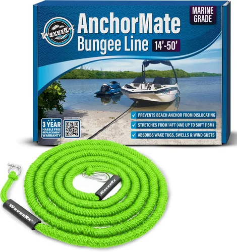 Miniatura 6 de AnchorMate - Cuerda elástica de anclaje que se estira para absorber las olas y las ráfagas de viento y evita que el ancla se desaloje Ata, amarre
