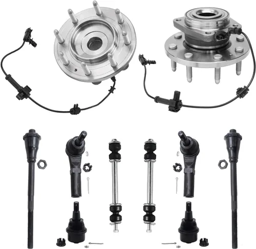 Miniatura 115 de Detroit Axle - Kit de nudillos de dirección delantera izquierda para Ford Edge Lincoln MKX 07-10, cojinete de rueda del lado del conductor, nudillo