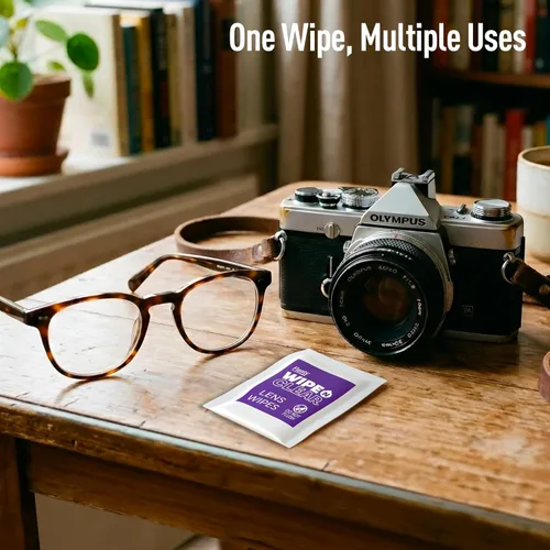 Miniatura 7 de Flents Toallitas limpiadoras de gafas, 75 unidades, diseñadas para limpieza de gafas, prehumedecidas, envueltas individualmente, toallitas