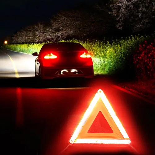 Miniatura 7 de KAFEEK Triángulo de advertencia reflectante para vehículos, kit de triángulo de seguridad en carretera de advertencia de emergencia, visibilidad