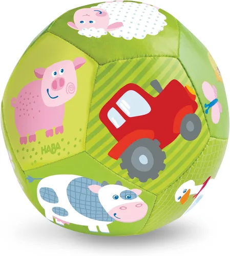 HABA Pelota suave para bebé, tiempo boca abajo y juego sensorial, pelota de juego infantil de 4.5 pulgadas, ideal para gatear, para bebés de 6 meses