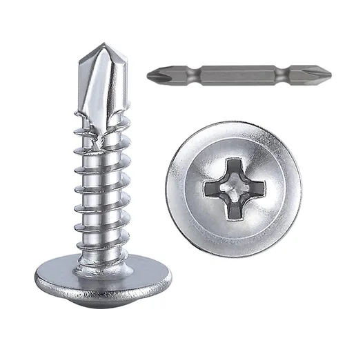 Miniatura 6 de (200 piezas) Wensilon #10×1" para Tornillos Autorroscantes para Chapa Metálica de Acero Inoxidable 410 con Cabeza de Brida de Alta Resistencia