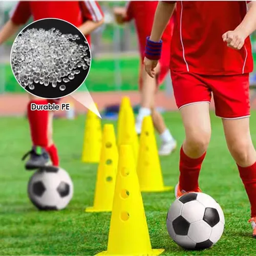 Miniatura 4 de YXXSDP Juego de conos de obstáculos profesionales, conos de entrenamiento ajustables y postes de agilidad, equipo de práctica multideportivo