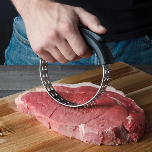 Miniatura 6 de Camerons Herramienta de barbacoa para ablandador de carne, cuchillas afiladas de acero inoxidable que rompen tendones duros en carne de res, aves