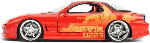 Miniatura 2 de Jada Toys Fast & Furious 1:24 Orange JLS Mazda RX-7 - Coche fundido a presión, juguetes para niños y adultos (30747)