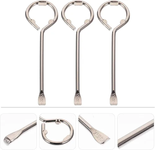 Miniatura 5 de TEHAUX 3 unids apertura oficina cerveza/soda botella de cerveza resistente al desgaste hogar multifuncional hierro manual Soda Lifter abridor tapa