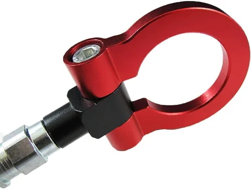 Miniatura 9 de JDM - Gancho de remolque para parachoques delantero y trasero de aluminio para Nissan 370Z GTR Juke Infiniti G37 QX70 FX35 Rojo