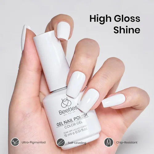 Miniatura 300 de Beetles - Esmalte de uñas de gel rosa claro, 0.5 fl oz, color rosa bebé, esmalte de gel que se absorbe con luz UV LED, arte de uñas de verano, salón
