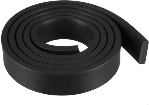 Miniatura 53 de uxcell Tira de sello de goma rectangular maciza, 0.197 in de ancho, 0.118 in de grosor, 3.3 ft de largo, color negro