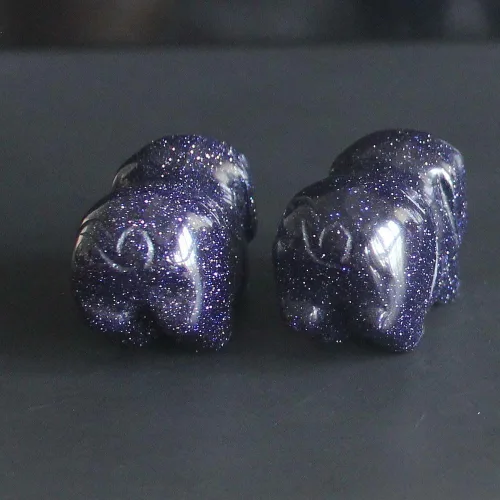 Miniatura 4 de Dos mini figuras talladas a mano de cerdo de cristal talladas a mano, estatua de animales, para oficina, decoración del hogar, colecciones