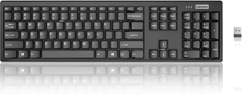 Lenovo Teclado compacto inalámbrico 100 - Teclado inalámbrico para PC y portátil con Windows - Teclas silenciosas - Diseño de tamaño completo con