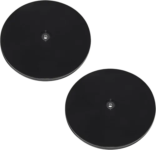 Miniatura 16 de 4 Piezas Negro 2 pulgadas Acrílico Lazy Susan Organizador Giratorio de Mesa con Rodamientos - Placa Giratoria Redonda para Estante de Especias