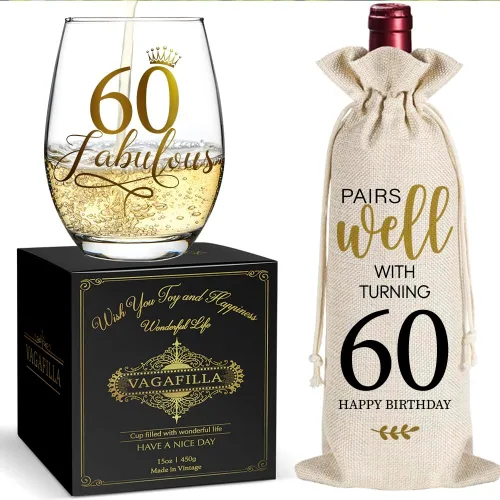 Miniatura 7 de Copas de vino de 40 cumpleaños para abuela, mamá, esposa, padres, mujeres, ella, regalos únicos de 40 años de parte de su esposo, niños, cuarenta