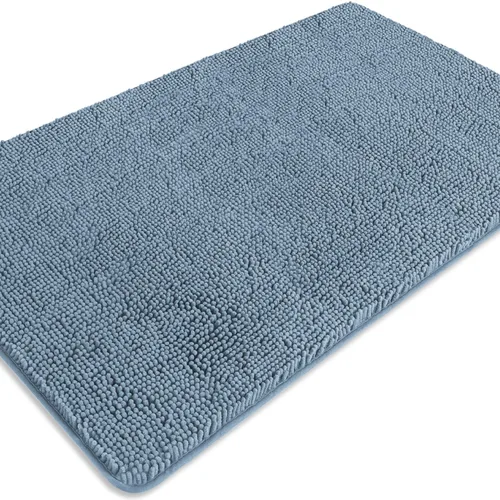Miniatura 215 de Alfombra de baño pequeña de 12 x 18 pulgadas, lavable y absorbente, antideslizante, alfombra de baño de felpilla gruesa y suave para baño, ducha
