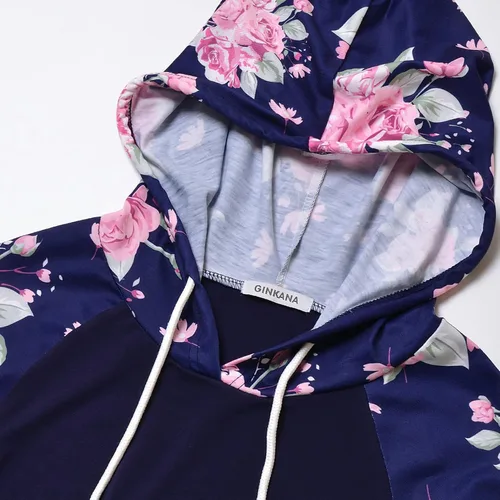 Miniatura 226 de GINKANA Sudadera con capucha para mujer, manga larga, lactancia materna, ropa casual