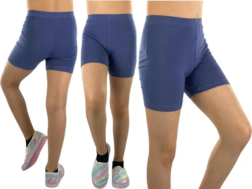 Miniatura 3 de ToBeInStyle Pantalones cortos de mezcla de algodón y elastano para niñas
