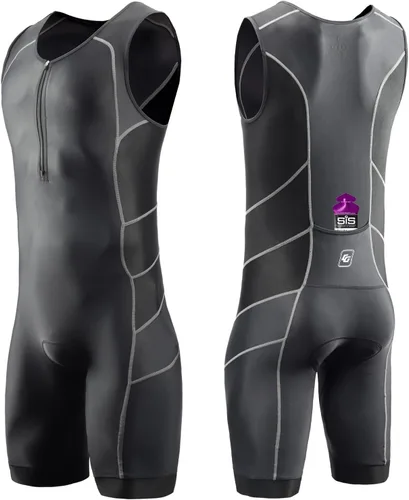 Miniatura 2 de Triathlon Suits Mens One-Piece Sleeveless Trisuits Skin Wet Suit for Running Cycling Swimming