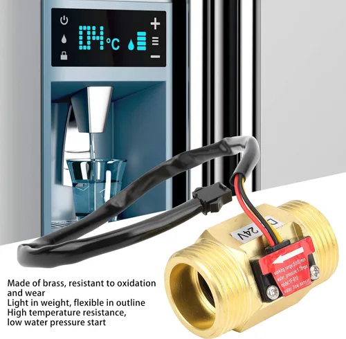Miniatura 6 de Eujgoov Sensor de agua YF?B10 G1in rosca macho latón efecto Hall contador de flujo líquido para calentadores de agua, DC24V 2 ~ 50L/MIN