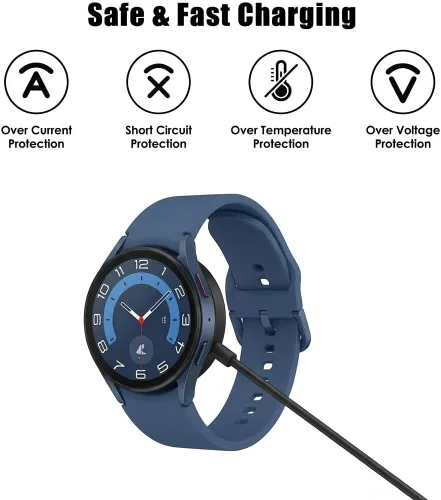 Miniatura 3 de Cargador rápido magnético para Samsung Galaxy Watch 8/Ultra/7/6/5/4/Active 2 (adaptador de pared y cable de 3.3 pies incluido), base de repuesto