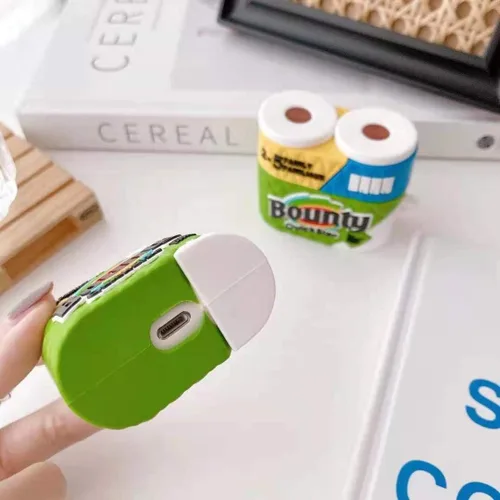 Miniatura 5 de Oqplog - Estuche para AirPod Pro con diseño de servilletas, funda para AirPods Pro, fundas de silicona, dibujos animados tiernos y graciosos Kawaii