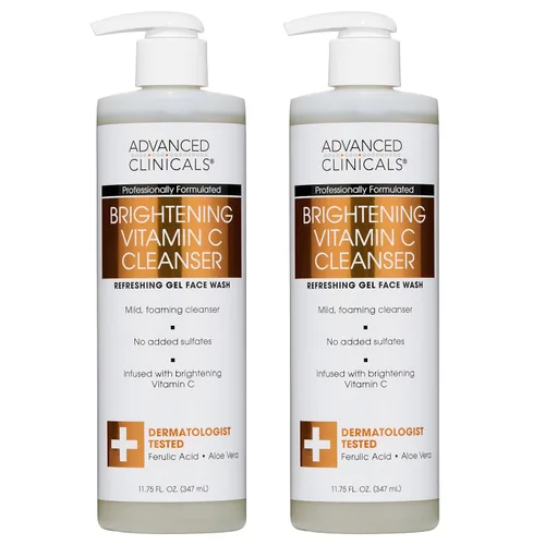 Miniatura 12 de Advanced Clinicals Limpiador facial suave con vitamina C para mujeres y hombres Jabón limpiador facial de gel con aroma a cítricos Aloe Vera +
