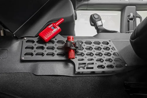 Miniatura 4 de Rough Country Kit de panel de montaje Molle de consola central para Ford Bronco (2021-2025), panel de acero duradero para almacenamiento seguro