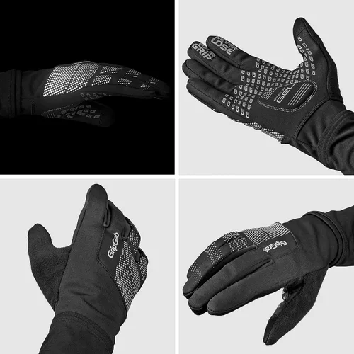 Miniatura 3 de GripGrab Guantes de bicicleta acolchados de gel para primavera y otoño, resistentes al viento, guantes de ciclismo térmicos para clima frío, guantes