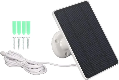 Panel solar, cargador de batería de 4W Micro USB Cámara de carga Panel solar para electrodomésticos (blanco)