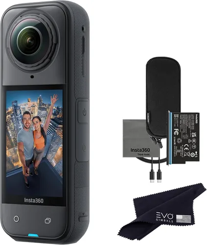 Miniatura 10 de Insta360 X5 - Cámara de acción impermeable 360 con sensores de 1/1.28", video HDR 360 de 8K, foto de 72 MP, lente única 4K a 60 fps, rendimiento