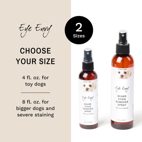 Miniatura 8 de Eye Envy Spray removedor de manchas de barba para perros/gatos. Natural, seguro. Elimina las manchas de babeo, saliva, alimentos, escorrentía