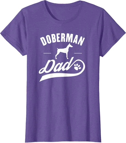 Miniatura 24 de Doberman Dad - Camiseta para amante del dueño del perro, Negro, S
