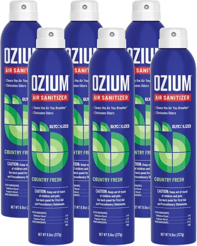 Ozium Spray desinfectante de aire, eliminador de olores de habitación para el hogar, automóvil y oficina, limpiador de aire fresco campestre, lata