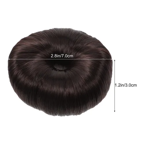 Miniatura 2 de FRCOLOR Anillos de extensión de pelo 2pcs secador de pelo cola de caballo boda plástico novia peluca Chignon