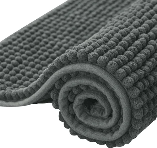 Miniatura 38 de Subrtex - Alfombras de baño de chenilla, tapete de baño de felpa corta y suave, tapete de ducha absorbente de agua, tapete de baño para la ducha