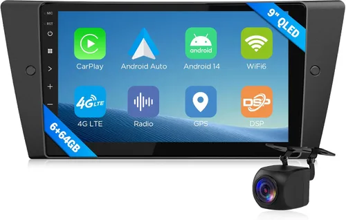 Miniatura 10 de Eonon 4+64GB estéreo para coche de 9 pulgadas CarPlay Radio para BMW Serie 3 2005-2013 (E90/E91/E92/E93), Android Auto pantalla táctil estéreo