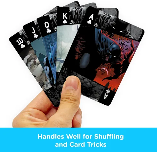 Miniatura 4 de Aquarius DC Comics - Juego de cartas de Batman tamaño estándar, baraja temática con 52 diseños de cómics únicos, regalo de mercancía coleccionable