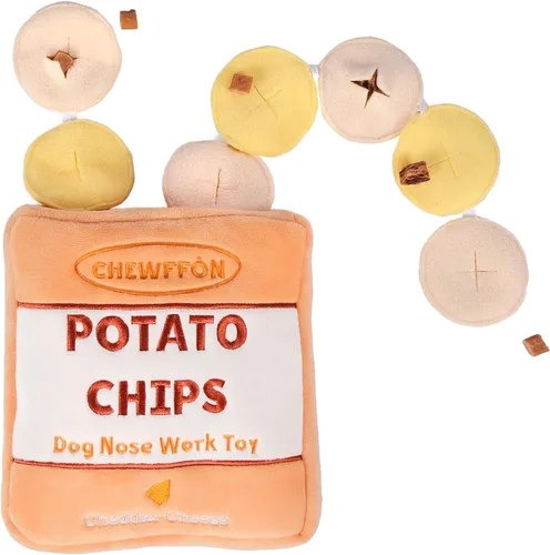 CHEWFFON Juguetes de Rompecabezas de Enriquecimiento para Perros, Juguete Interactivo Snuffle Crinkle para Premios contra el Aburrimiento y