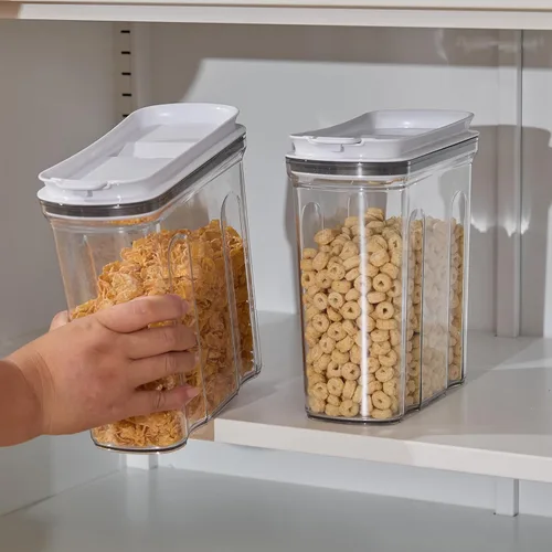 Miniatura 2 de Juego de contenedores de almacenamiento para cereales, contenedores herméticos de almacenamiento de alimentos con tapa 2.5L, 2 piezas, recipientes