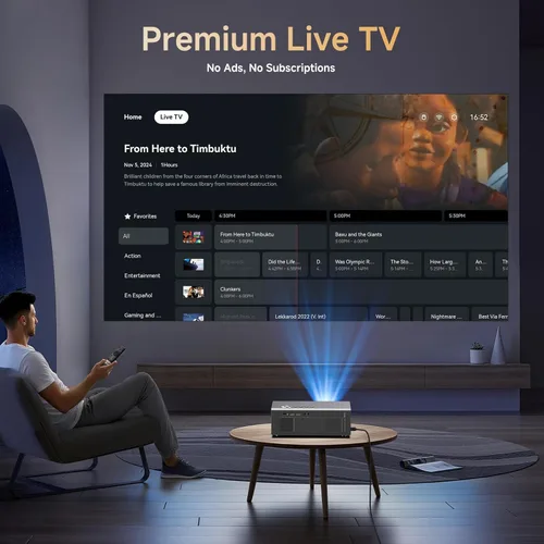 Miniatura 8 de Proyector 4K con aplicaciones integradas, enfoque automático de 1500 ANSI y 6D Keystone Dolby Audio Kogata Proyector inteligente con WiFi 6