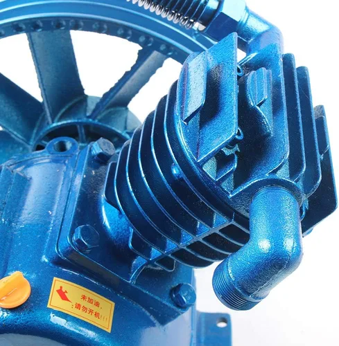 Miniatura 6 de 11 CFM 5.5HP V Style Twin Cylinder Air Compressor Head Pump Motor de hierro fundido de 2 etapas, 175 PSI Azul