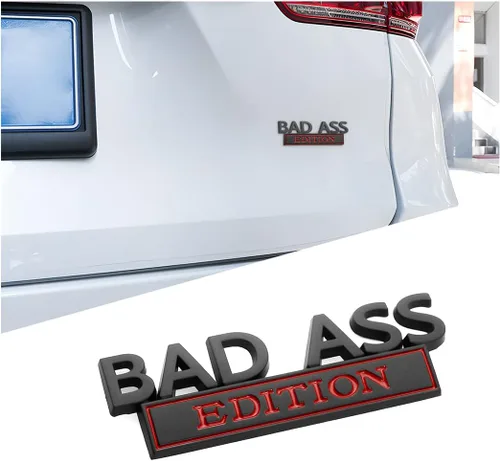 Miniatura 7 de Emblema de la edición Bad Ass para coche, calcomanía de guardabarros 3D con adhesivo 3M, accesorios para automóvil para la puerta trasera, parrilla