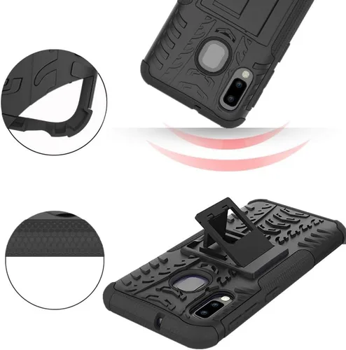 Miniatura 6 de Asuwish Funda de teléfono para Samsung Galaxy A10e con protector de pantalla de vidrio templado y soporte delgado, híbrida, resistente, funda