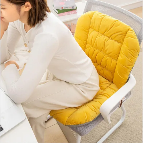 Miniatura 6 de Cojín para silla de escritorio, cojín para silla de oficina, cojín de asiento con soporte de espalda, almohadilla integrada con banda fija