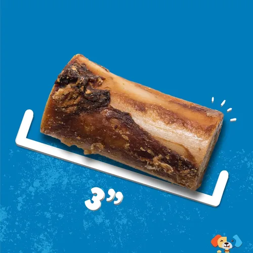 Miniatura 6 de Jack&Pup Huesos de médula de ternera para perros (paquete de 6), huesos de perro de larga duración de 3 pulgadas para perros grandes y pequeños