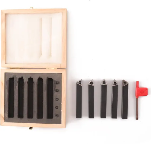 Miniatura 2 de Juego de 5 herramientas de torneado de carburo indexables de 1/2 pulgada AL/AR/BL/BR/E estilo para torneado, revestimiento, taladrado, biselado, se