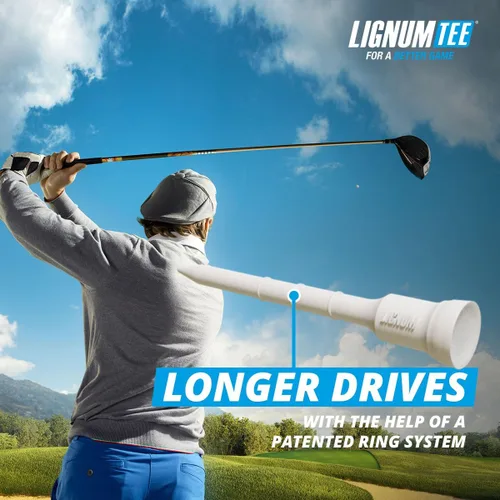 Miniatura 5 de LIGNUM Tee - Camisetas de golf clásicas - Camisetas de golf deportivas - Cabeza antigiro, micro madera de base biológica, 50 veces duradera