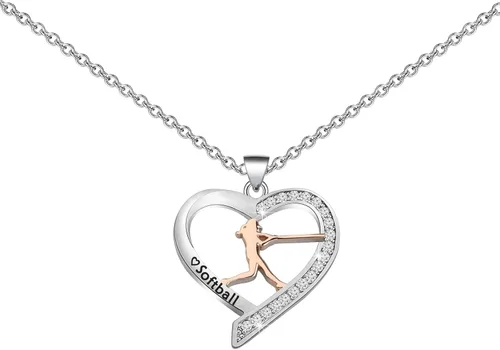 Miniatura 2 de FUSTMW Collar y pulsera de sóftbol - Regalos de sóftbol para mujeres y jugadores
