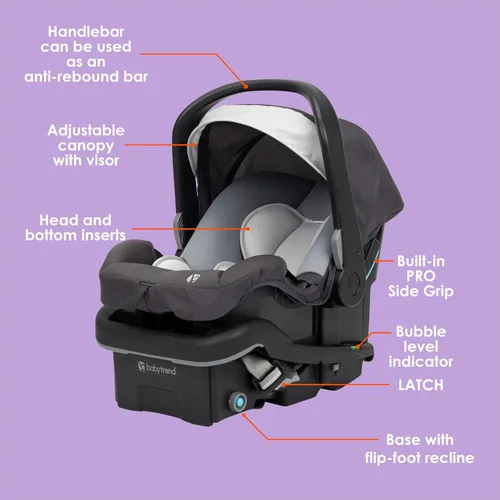 Miniatura 2 de Baby Trend EZ-Lift PRO Asiento de Carro para Bebés, Dash Black